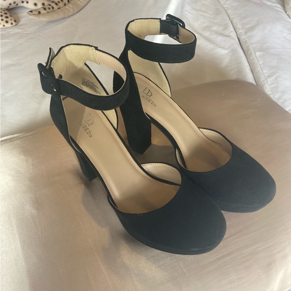 Black Ankle Strap Heels
